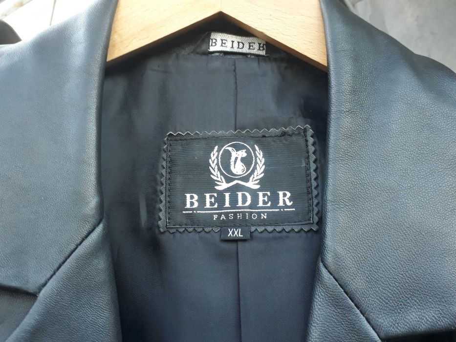 Пиджак натуральный кожаный - р XXL - BEIDER  и кож. желет - р.6XL