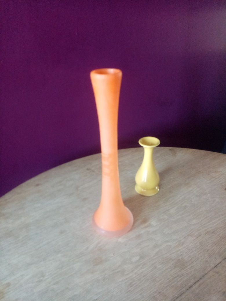 2 x Wazon wysoki pomarańczowy wazon maly