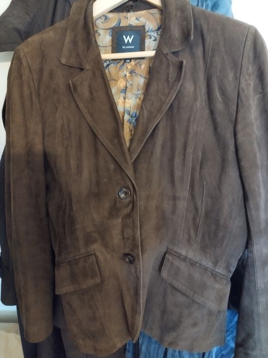 Casaco de pele em camurça