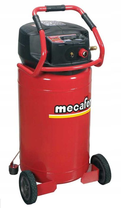 Kompresor pionowy Mecafer 425100. 100 l czerwony
