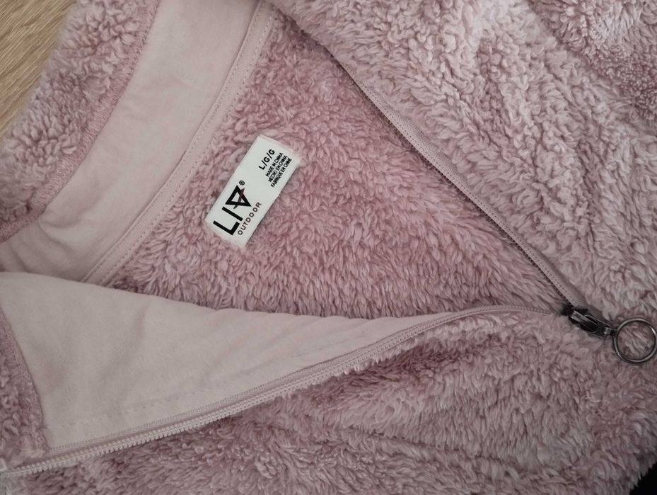 Różowa damska bluza miś L