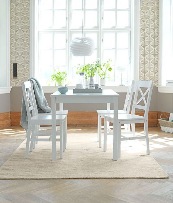 Jak nowe stół i 4 krzesła drewnane solidne