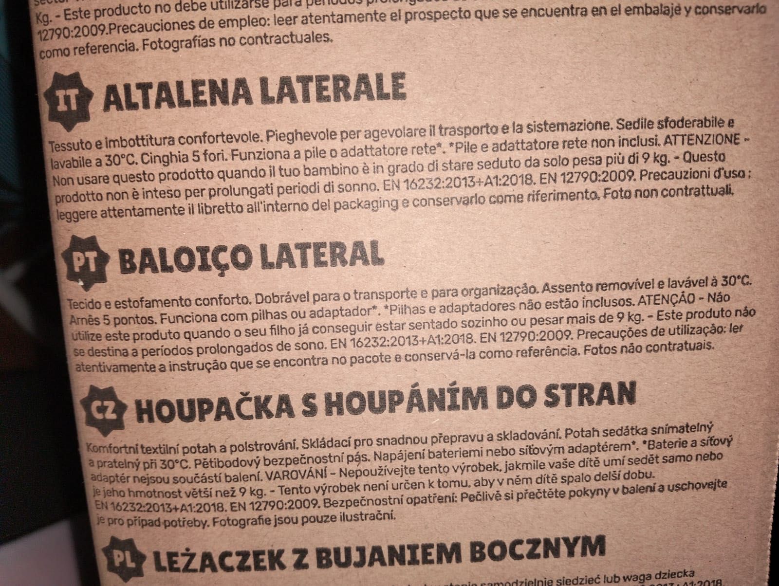 Espreguiçadeira para bebé Baba Bulle como nova