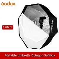 Softbox octogonal Godox 120cm reflector Brolly para Flash Speedlite NO