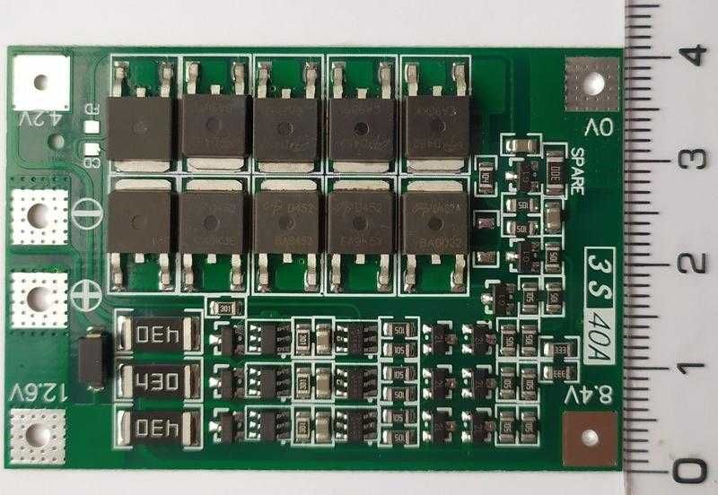 Контролер зарядки bms 3s 40A balance модуль захисту