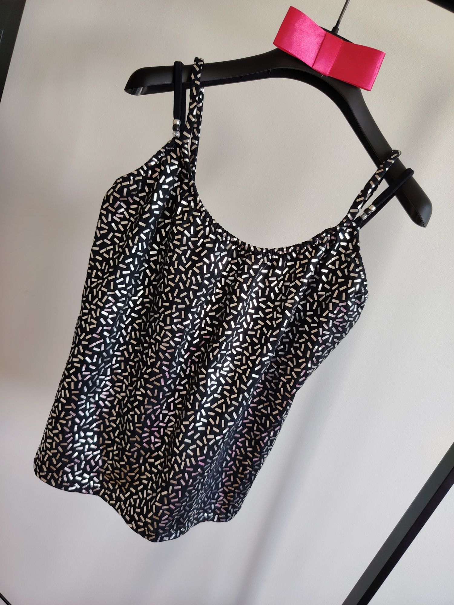 Nowe tankini czarno-srebrne 40/42