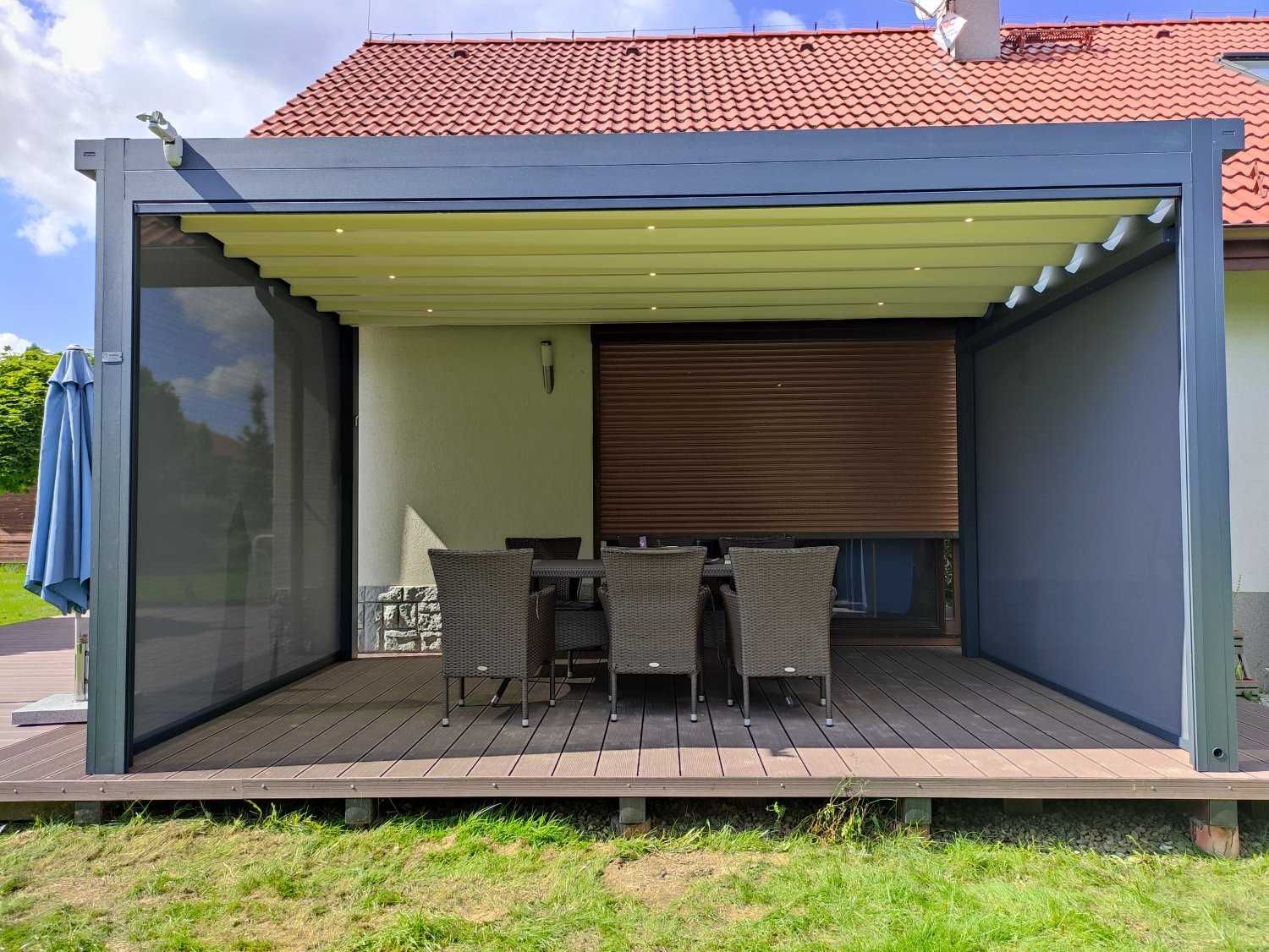 Pergola, dach składany automatycznie %wakacyjny rabat %