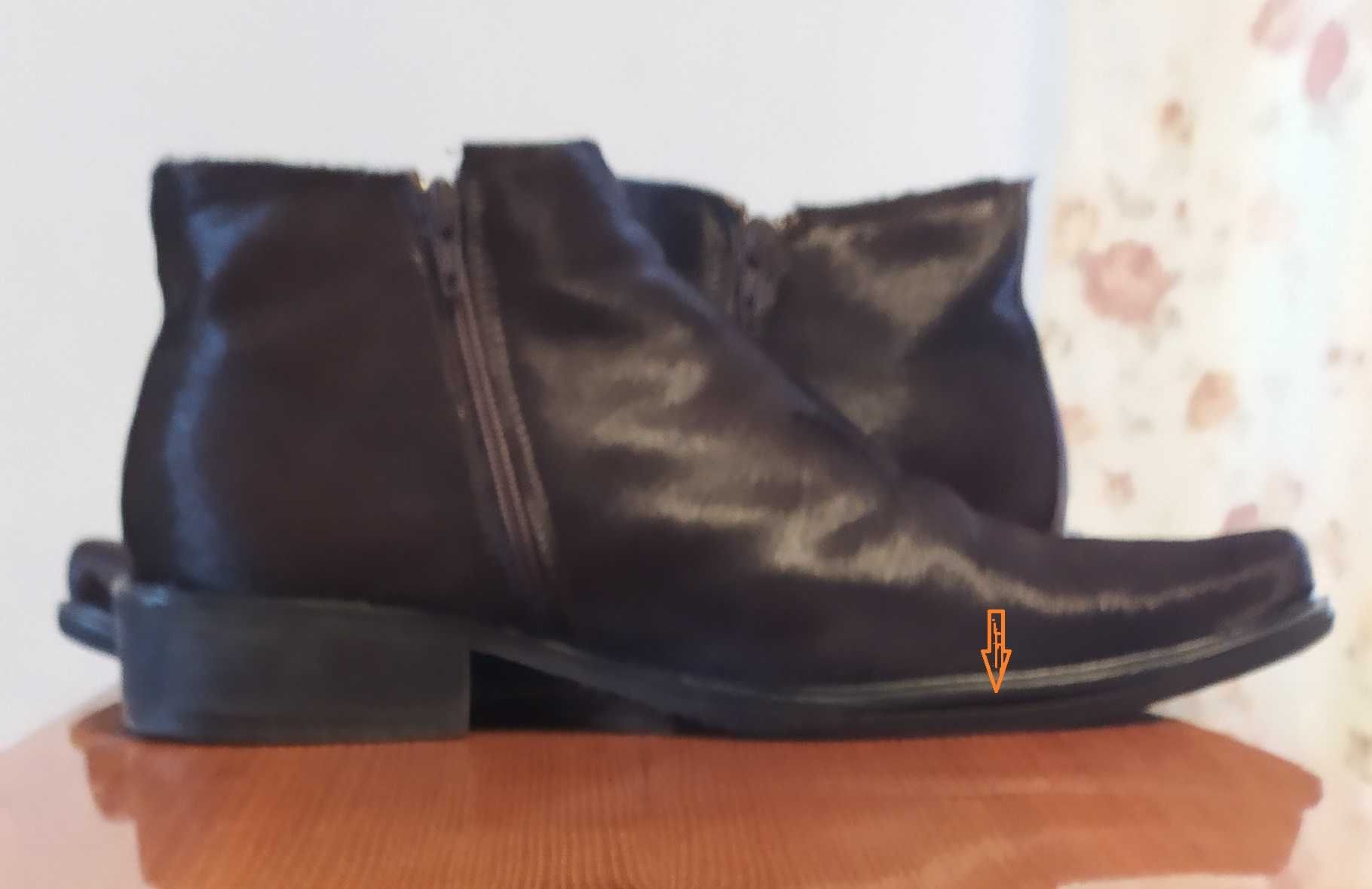 Чоловічі черевики коричневі демісезон  хутром зверху Італія 45 (31)