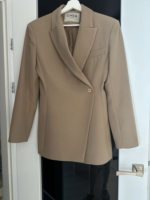 Піджак бежевий cher 17 (сукня в подарунок)  хs