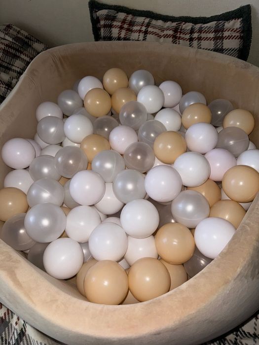 Сухий басейн Плюш Велюр Бежевий + 200 кульок