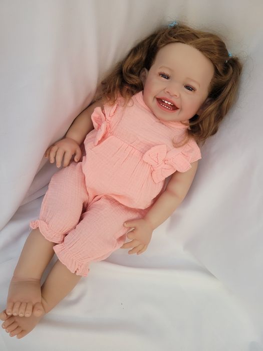 65 см Велика лялька reborn Саллі з чарівною усмішкою
