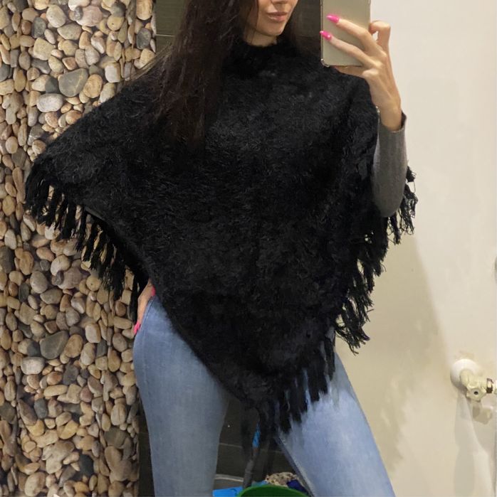 Пончо Steve Madden черное