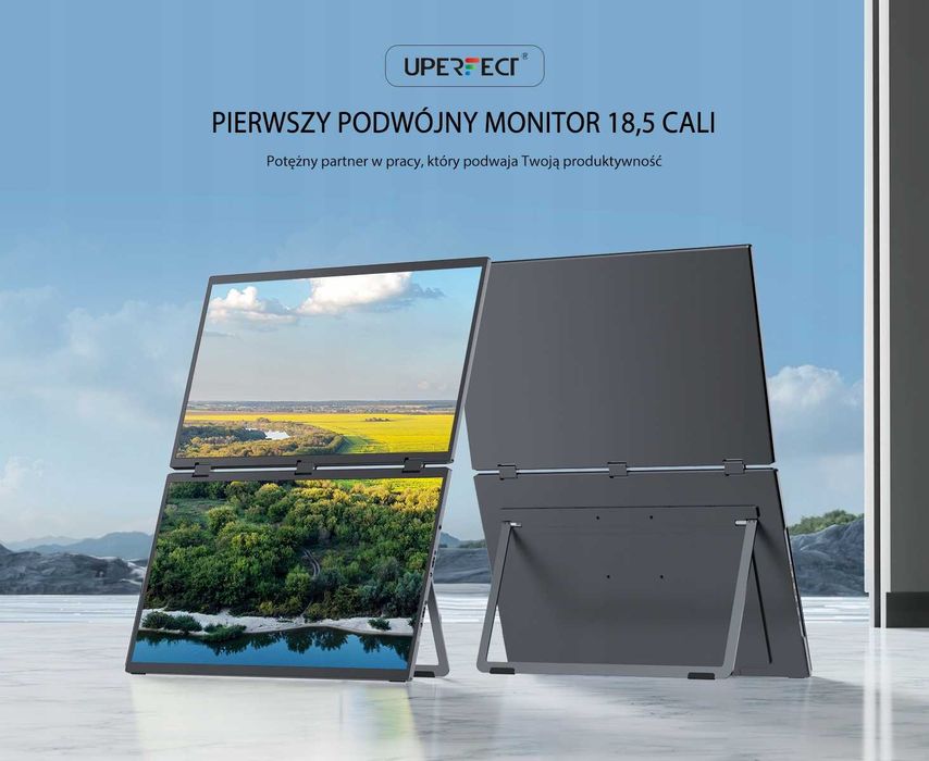Przenośny składany podwójny monitor UPERFECT 18,5" 100 Hz