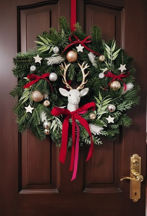 Wianek handmade z żywych gałązek