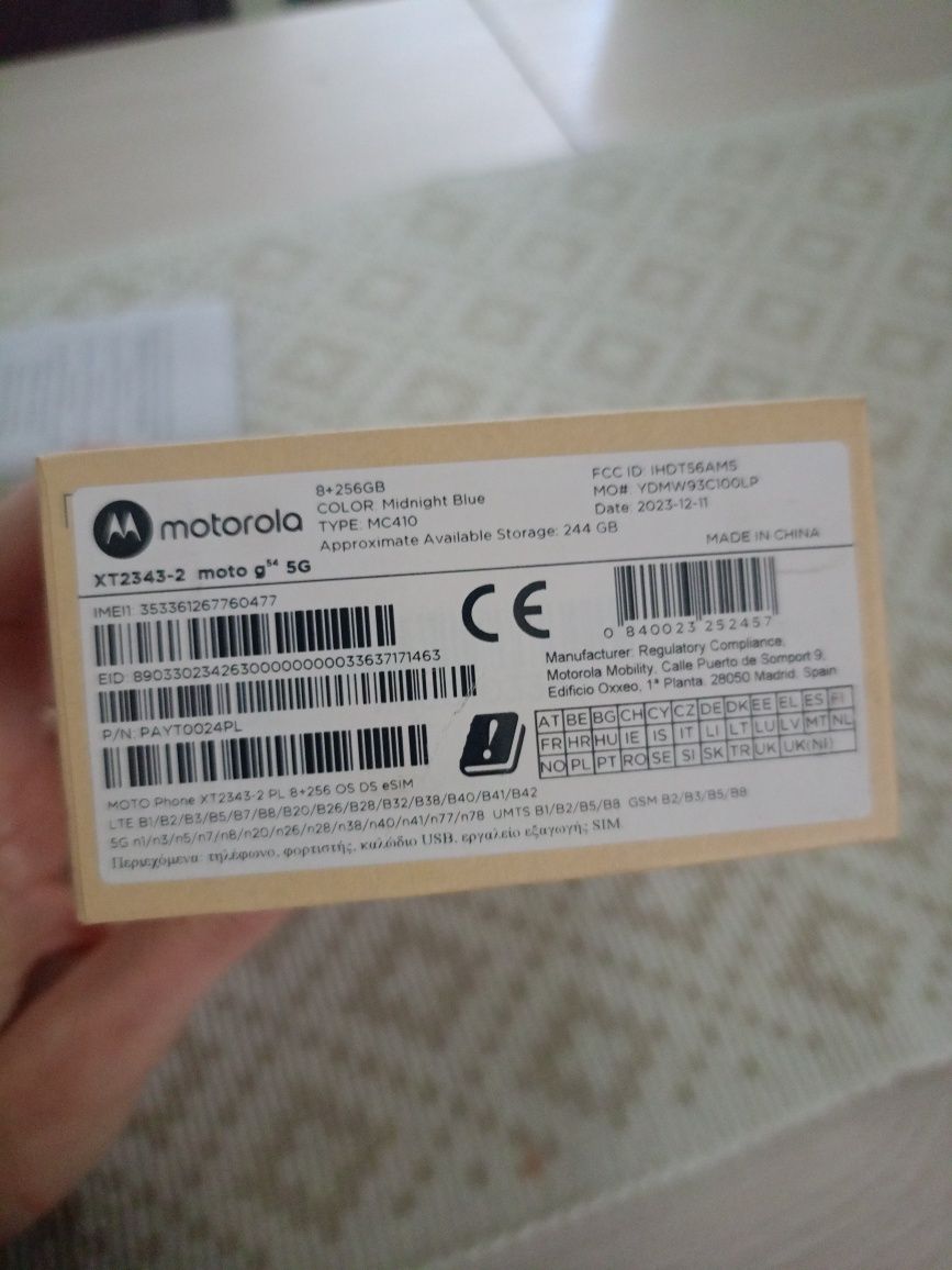 Nowa Motorola g 54 5g 8+256 gb