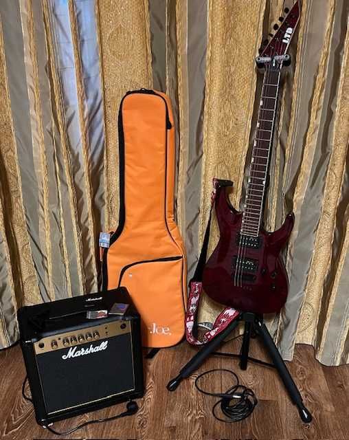 Электрогитара LTD MH-200 с комбоусилителем MARSHALL