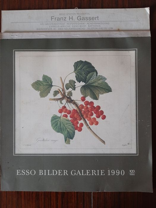 Piekny kalendarz z 1990 r. Obrazkowy stary super stan