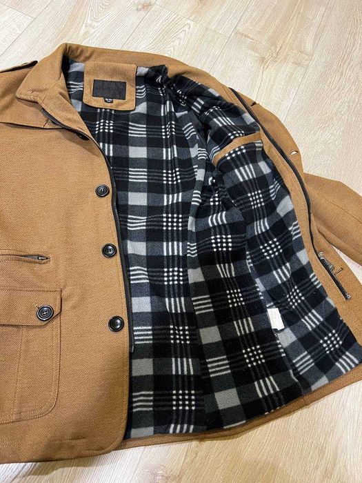 Чоловіче (унісекс) пальто світло-коричневе, пісочного кольору S\XS