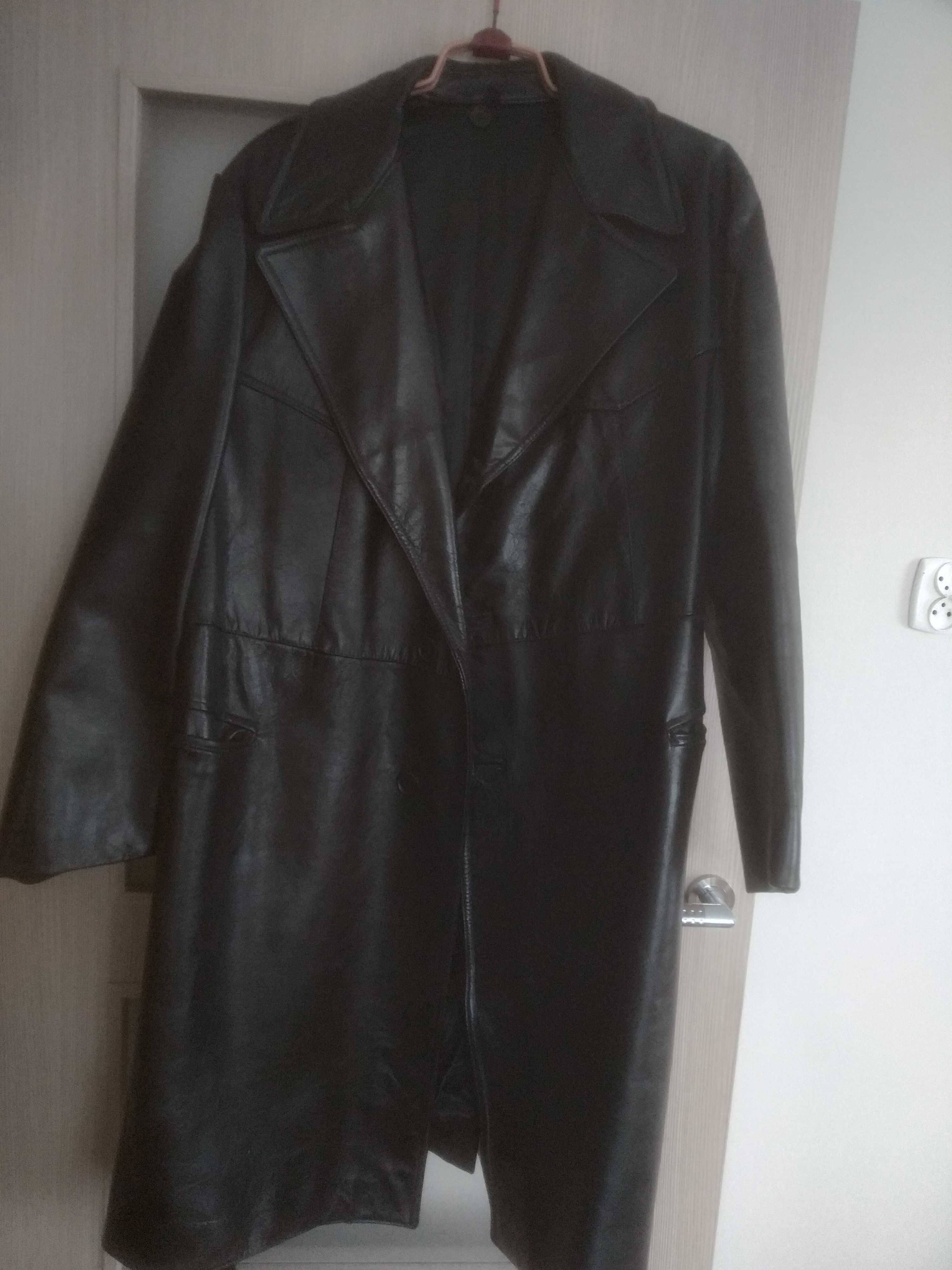 płaszcz skórzany męski L/XL, PRL