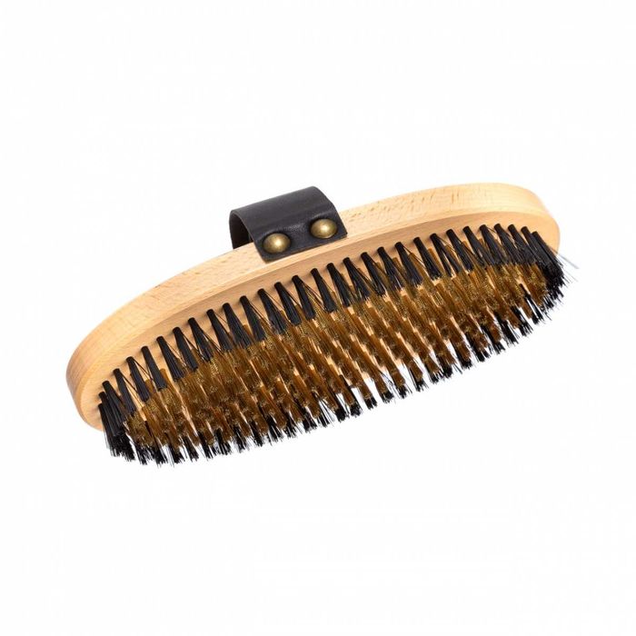 Szczotka z mosiężnego i nylonowego włosia do skóry i sierści Konia