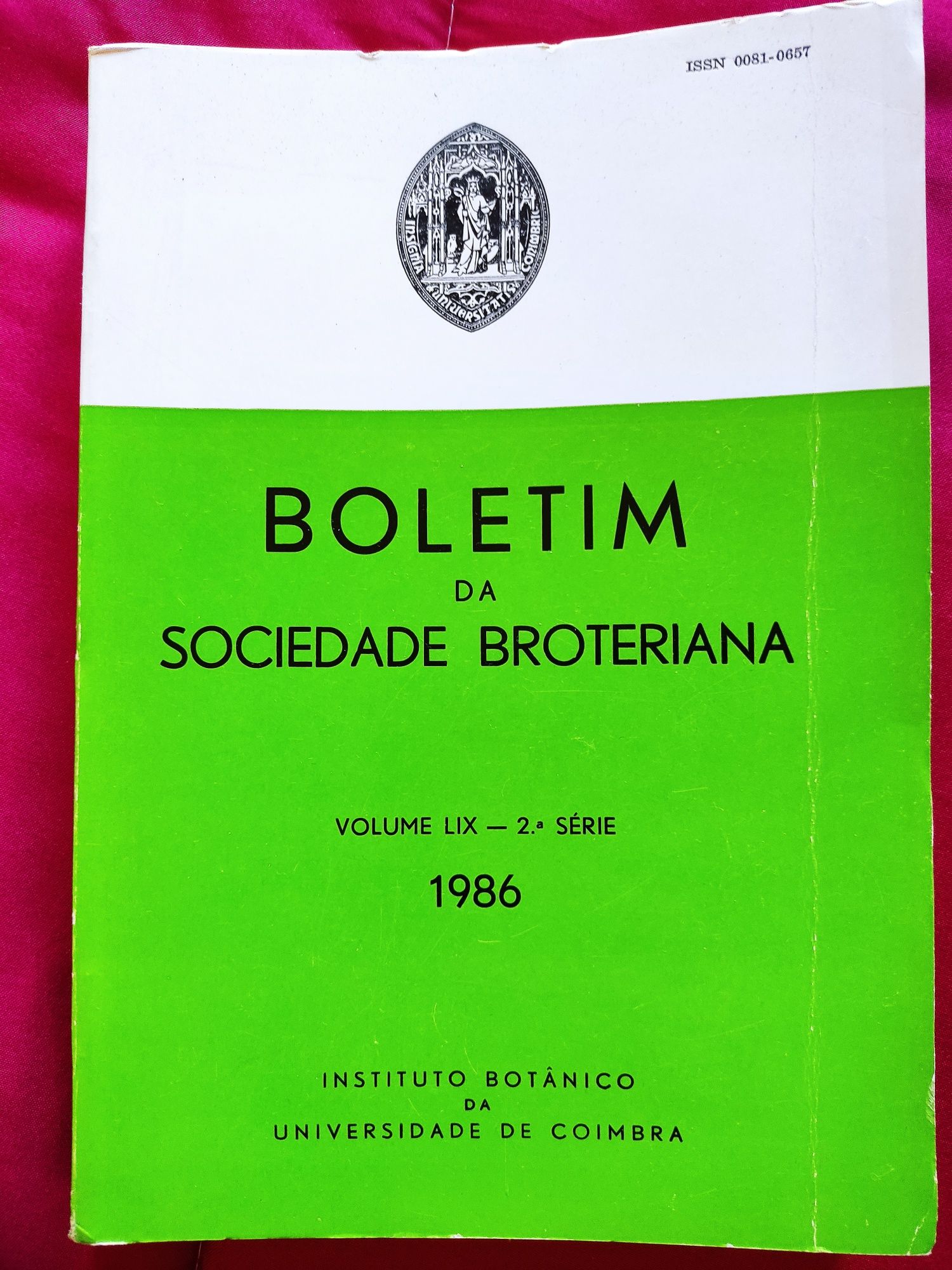 Boletim da Sociedade Broteriana, 1986
