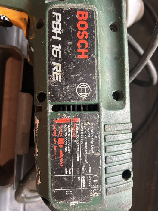 Wiertarka z udarem Bosch PBH 16 RE po regeneracji SDS