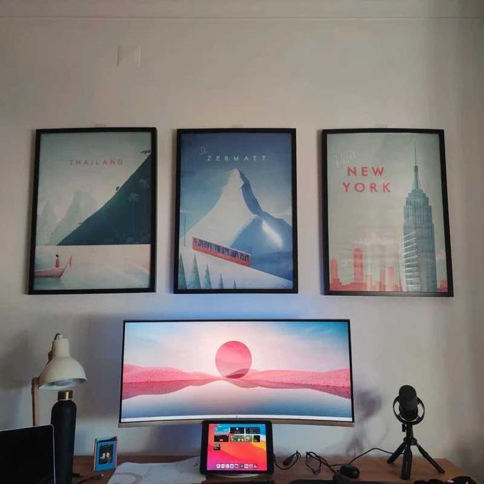 Conjunto de 3 cartazes ilustrações by Henry Rivers