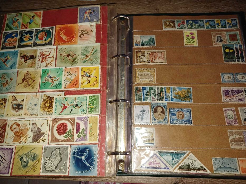 coleção de selos antigos