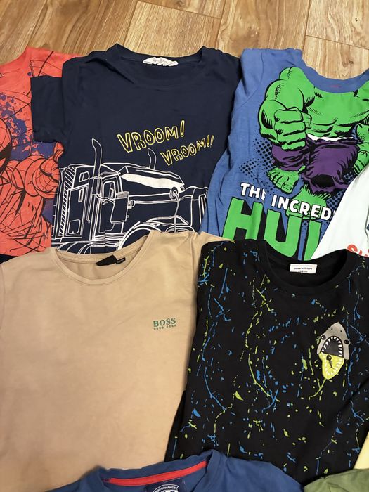 Koszulka bluzka t-shirt krótki rękaw 128cm 11szt