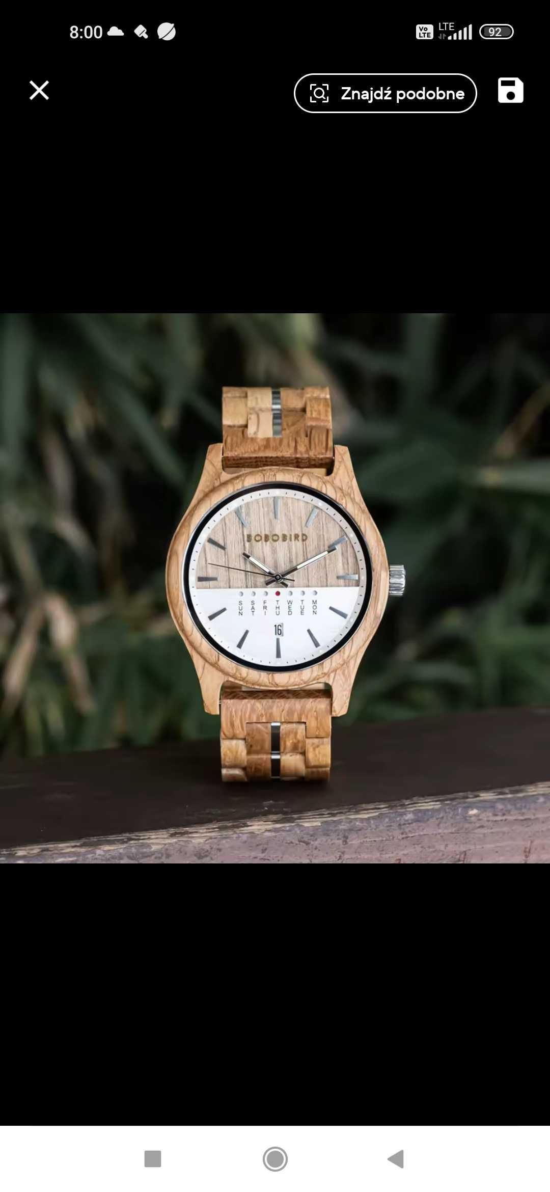 Zegarek drewniany Bobo Bird