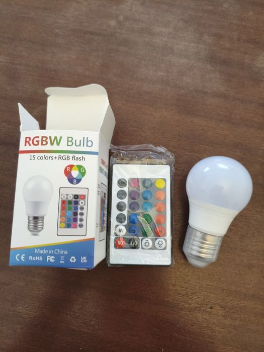 Lâmpada RGB E27 nova