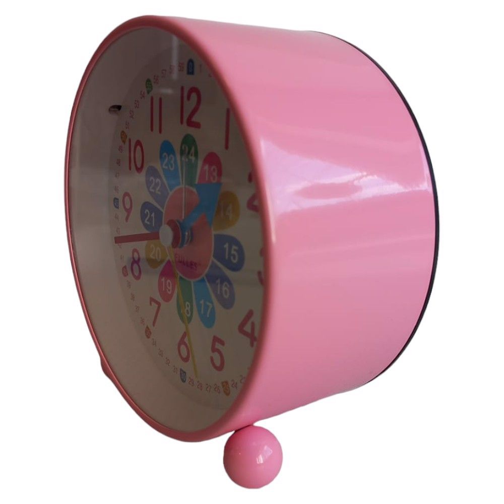 Zegar Budzik Analogowy dla Dzieci Różowy
