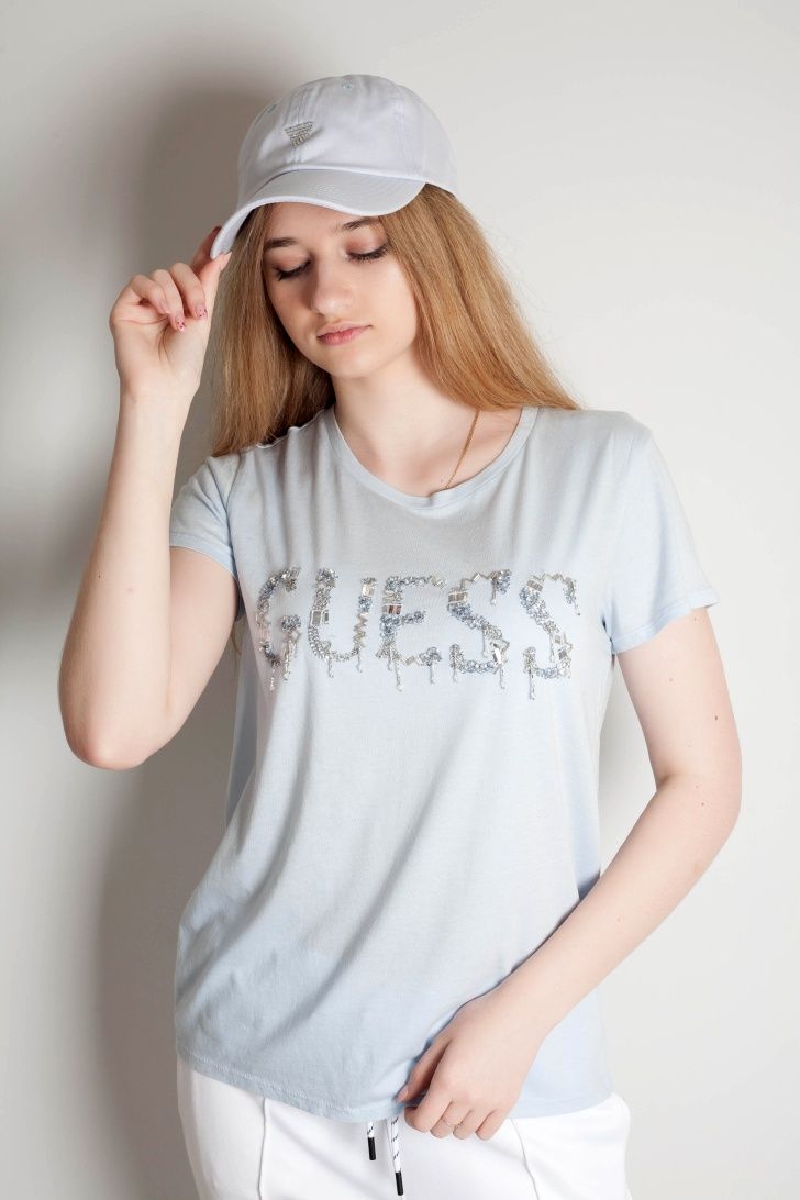 GUESS оригинал. Кепки женские голубые бейсболки