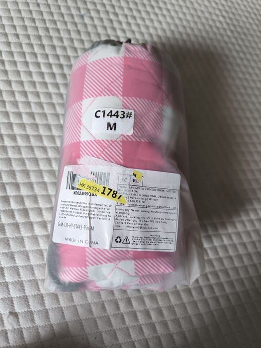 Kurtka jesień-zima dla psa M różowa średnia duża ocieplana odblaski