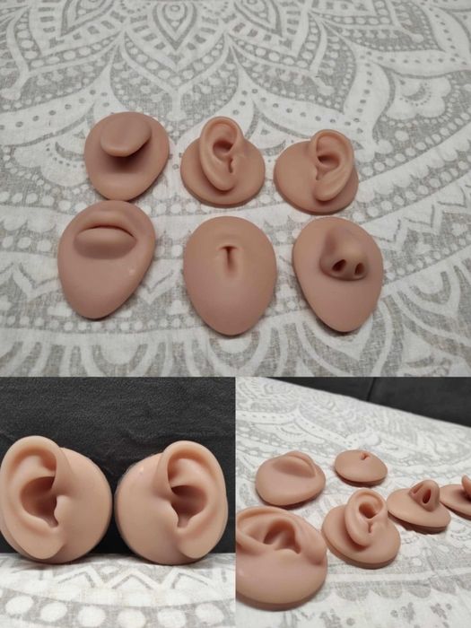Model do piercingu ciała, 6 szt., symulacja silikonowej części ciała