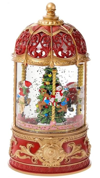 Новорічна музична карусель ,ліхтар,паровоз ,кулі ,телевізор .