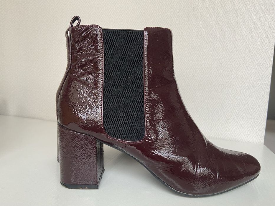 Ботильйони шкіряні M&S collection бордо