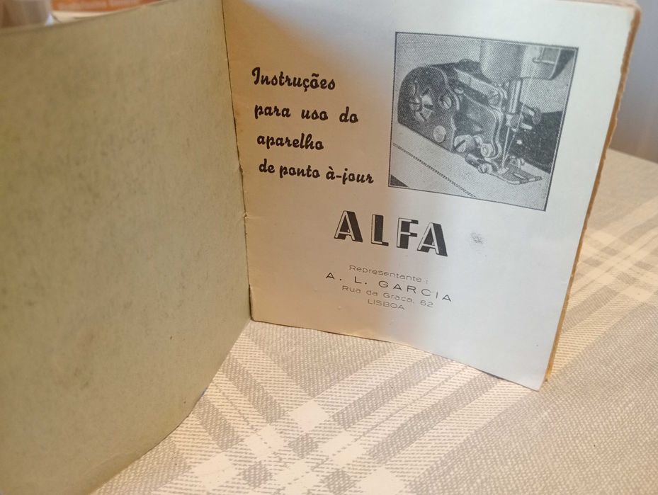 Vintage Aparelho Acessorio para Ponto Turco Maquina de Costura Alfa
