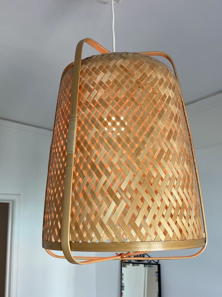 Candeeiro de teto Ikea em bambu