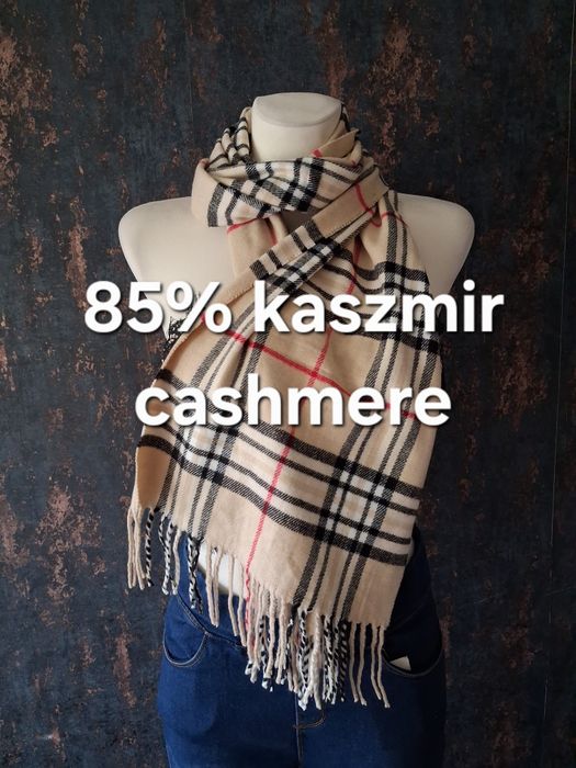 Ciepły kaszmirowy szalik damski meski unisex