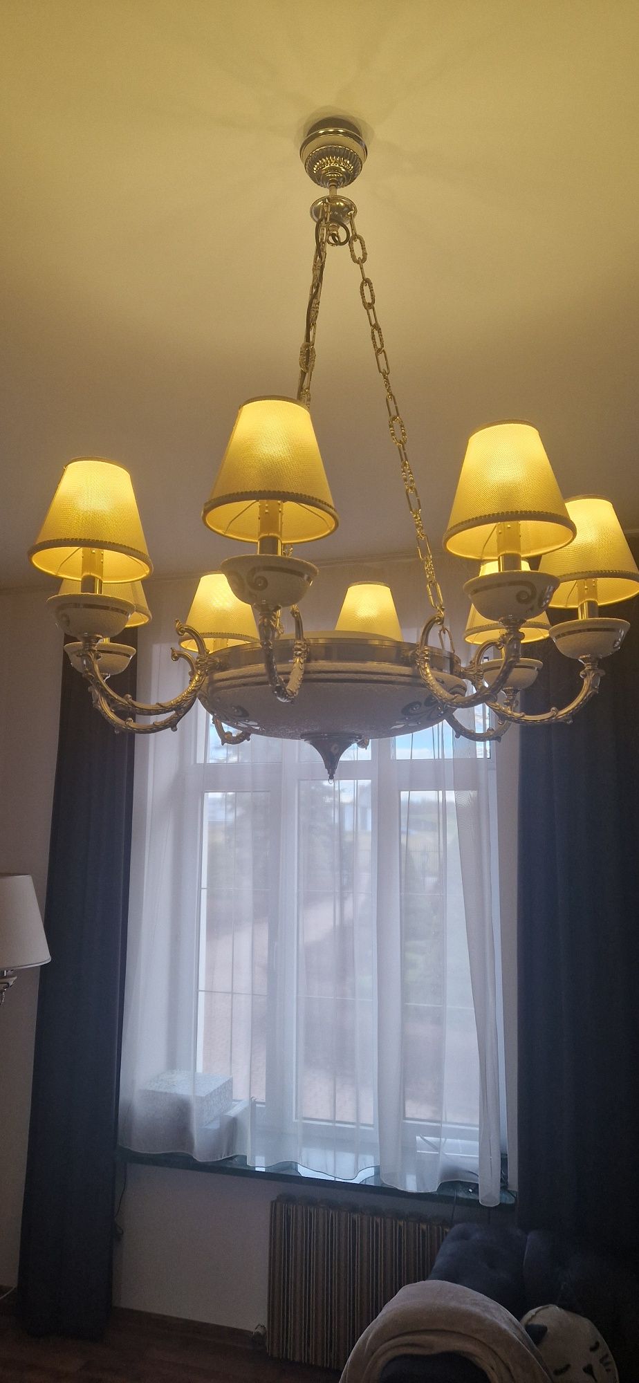 Zestaw lamp do salonu, wisząca,  stojąca kinkiet