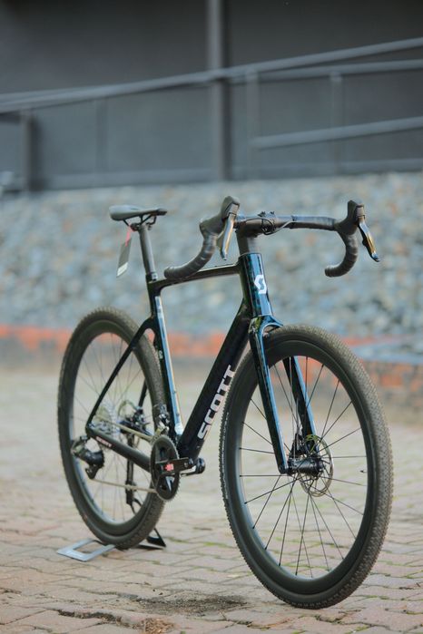 Gravel, Rower Scott Addict Gravel 20 Petrol Black, nowy, faktura