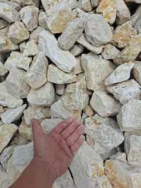 Kamień biały biszkoptowy ogrodowy, głaz, gabion 60-120 mm, Transport.