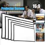 Przenośny 100 calowy ekran projekcyjny prosty 16:9 kurtyna projektora