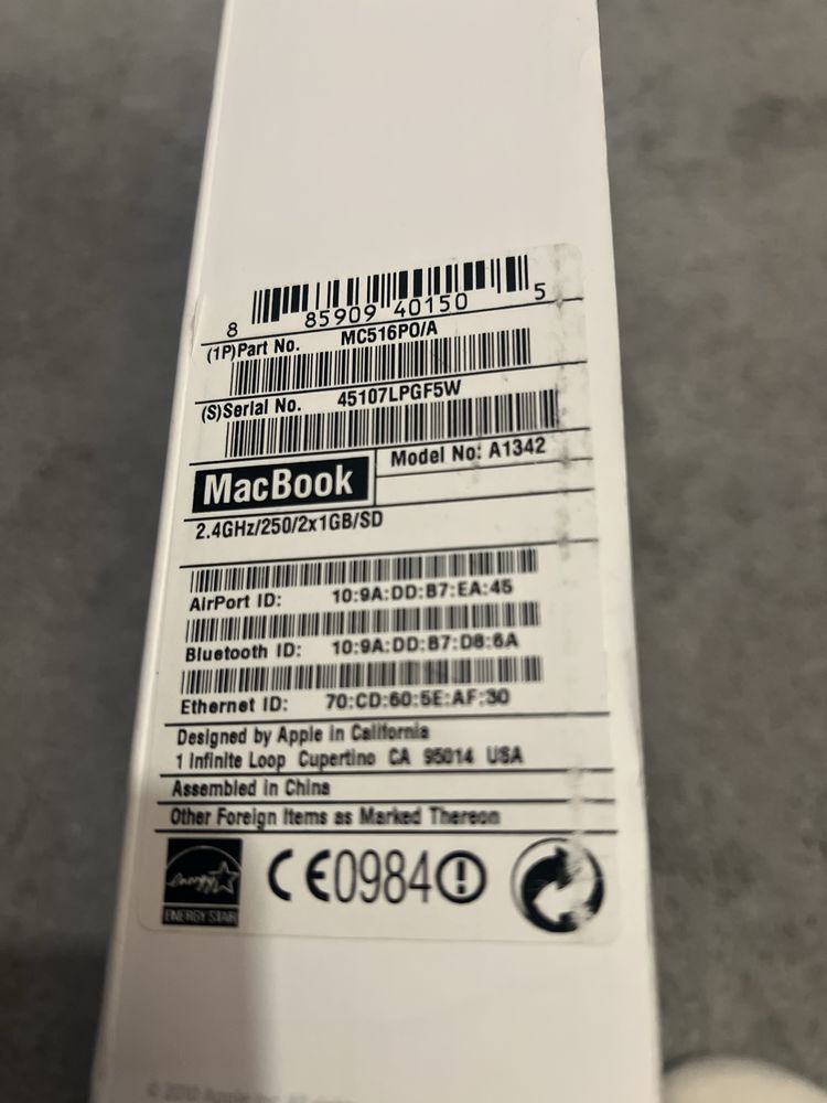 Macboock 13 2010 Branco