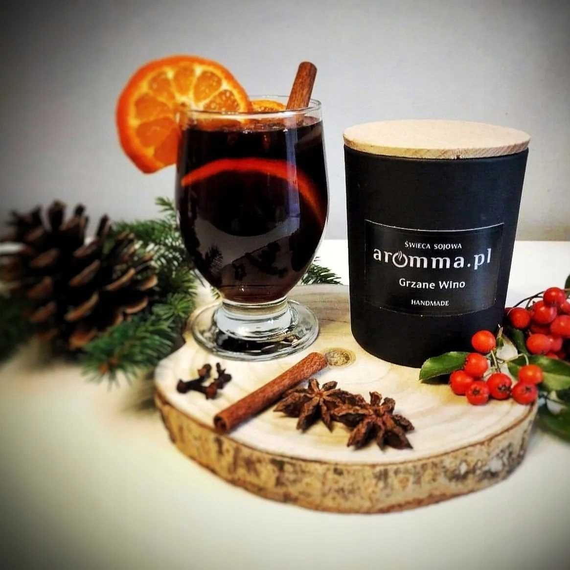 Świeca zapachowa sojowa Grzane Wino Aromma 120 ml