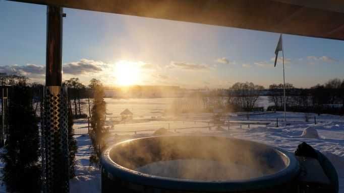 Całoroczne domki z jacuzzi, sauną. Wakacje nad jeziorem, Mazury