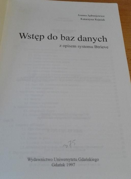 Wstęp do baz danych z opisem systemu Btrieve / Jędrzejowicz, Rejniak