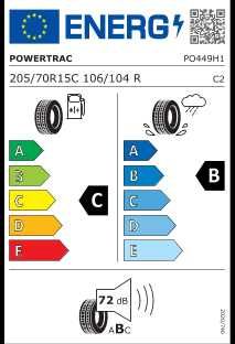 Nowe opony letnie 205/70 R15C Powertrac VanTour , dostawcze  - bus