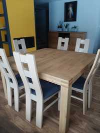 NOWY Dębowy stół i krzesła